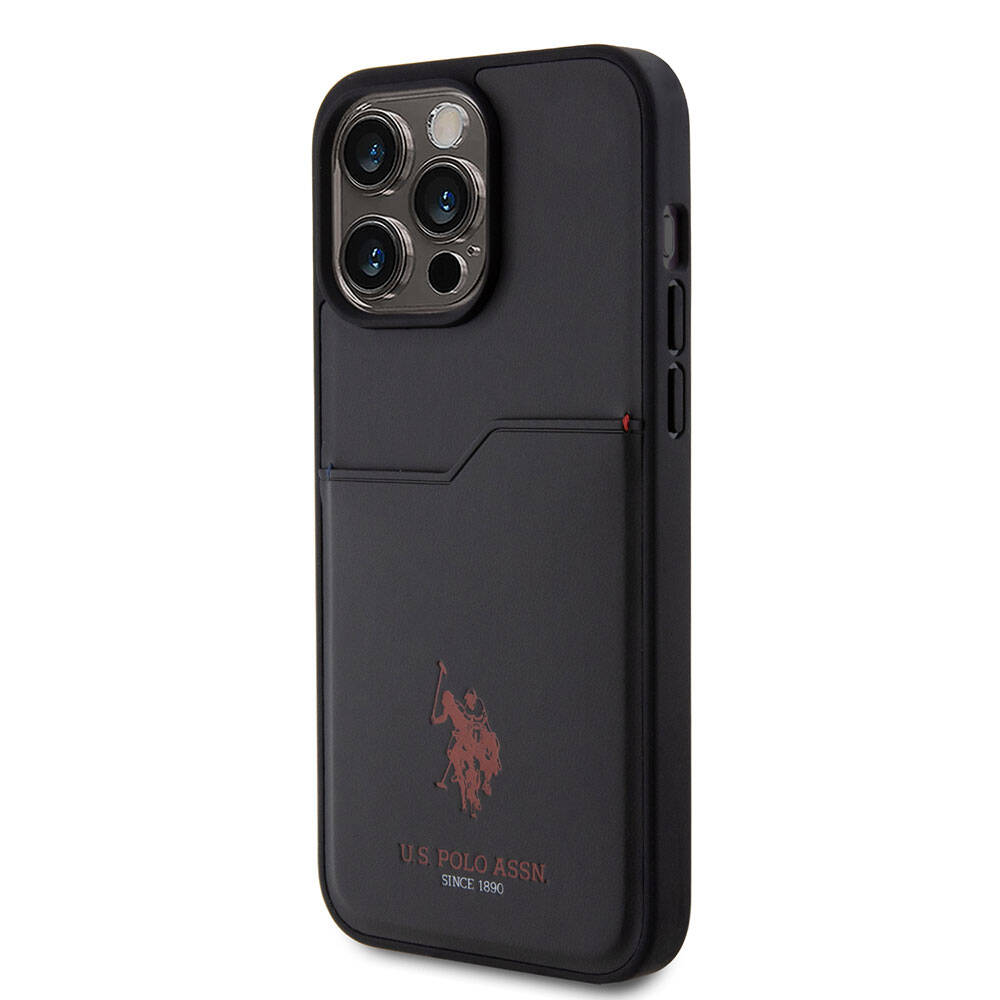 U.S. Polo Assn. iPhone 15 Pro Max Orjinal Lisanslı Baskı Logolu PU Kartlıklı Telefon Kılıfı - 25