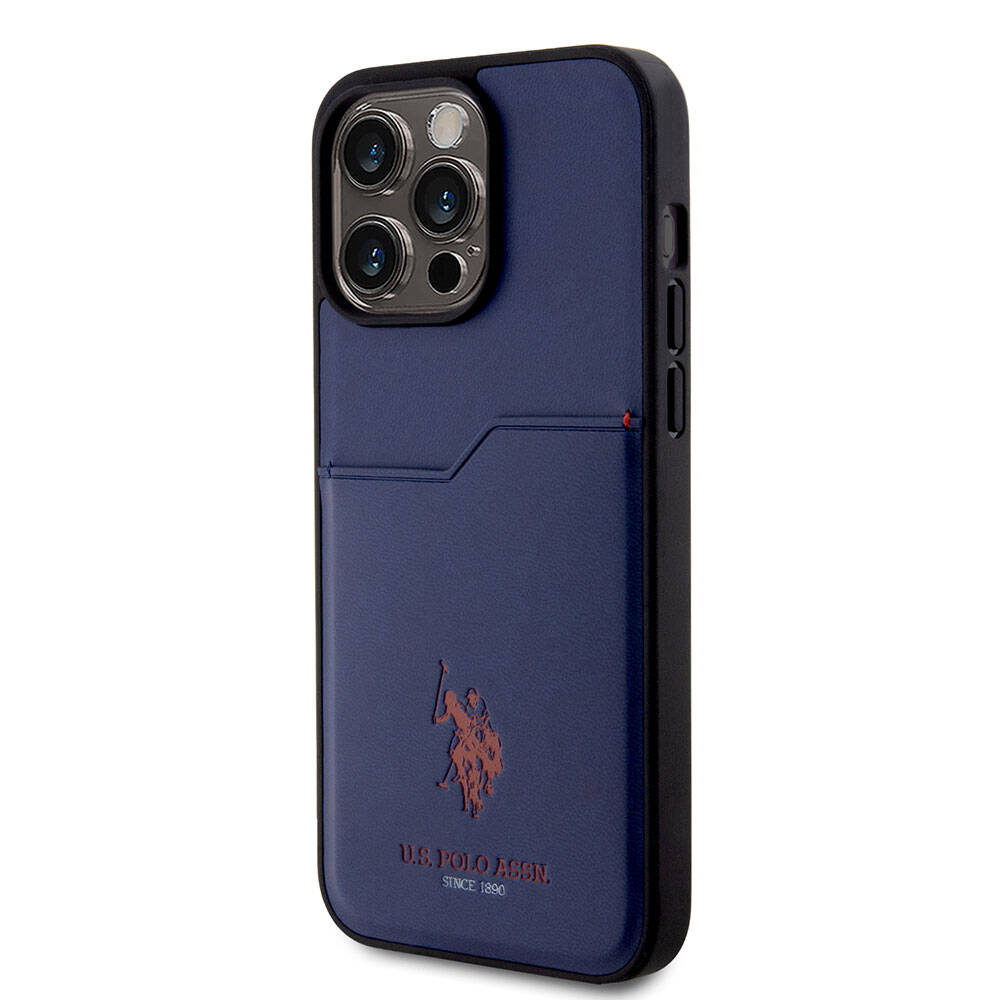 U.S. Polo Assn. iPhone 15 Pro Max Orjinal Lisanslı Baskı Logolu PU Kartlıklı Telefon Kılıfı - 10