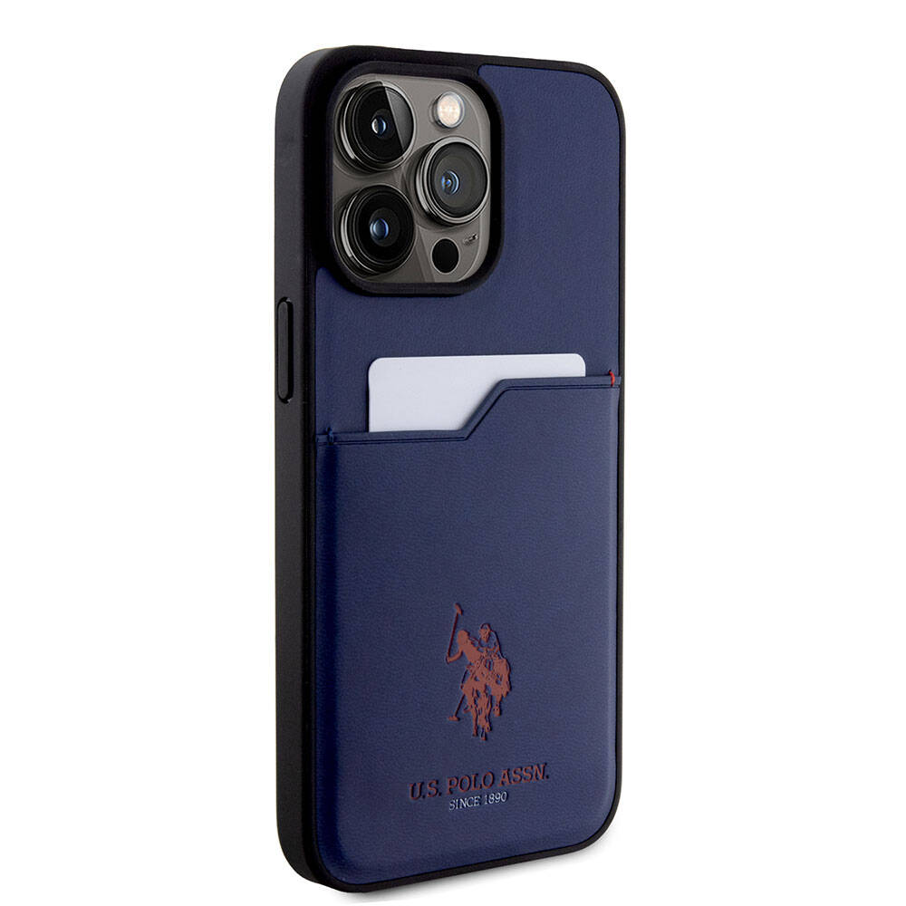 U.S. Polo Assn. iPhone 15 Pro Max Orjinal Lisanslı Baskı Logolu PU Kartlıklı Telefon Kılıfı - 12