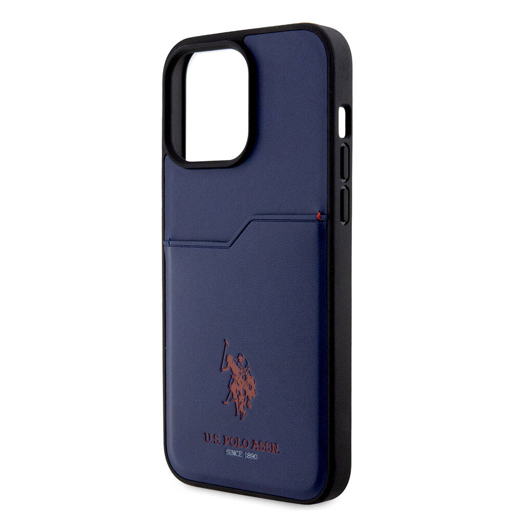 U.S. Polo Assn. iPhone 15 Pro Max Orjinal Lisanslı Baskı Logolu PU Kartlıklı Telefon Kılıfı - 14