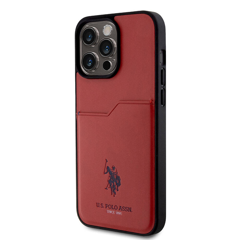 U.S. Polo Assn. iPhone 15 Pro Max Orjinal Lisanslı Baskı Logolu PU Kartlıklı Telefon Kılıfı - 2