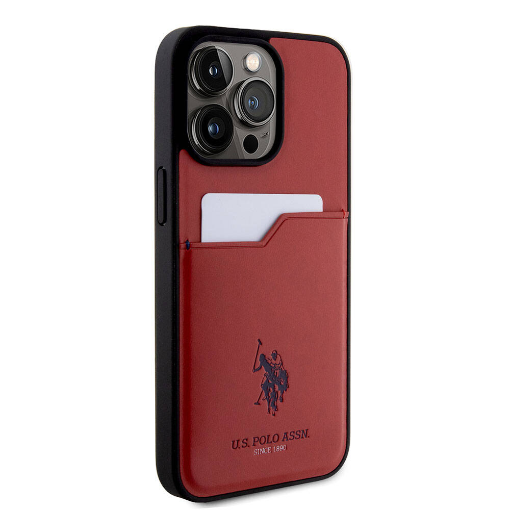 U.S. Polo Assn. iPhone 15 Pro Max Orjinal Lisanslı Baskı Logolu PU Kartlıklı Telefon Kılıfı - 4