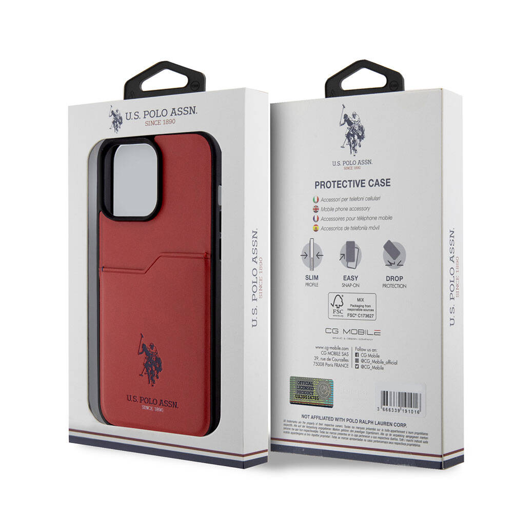 U.S. Polo Assn. iPhone 15 Pro Max Orjinal Lisanslı Baskı Logolu PU Kartlıklı Telefon Kılıfı - 8