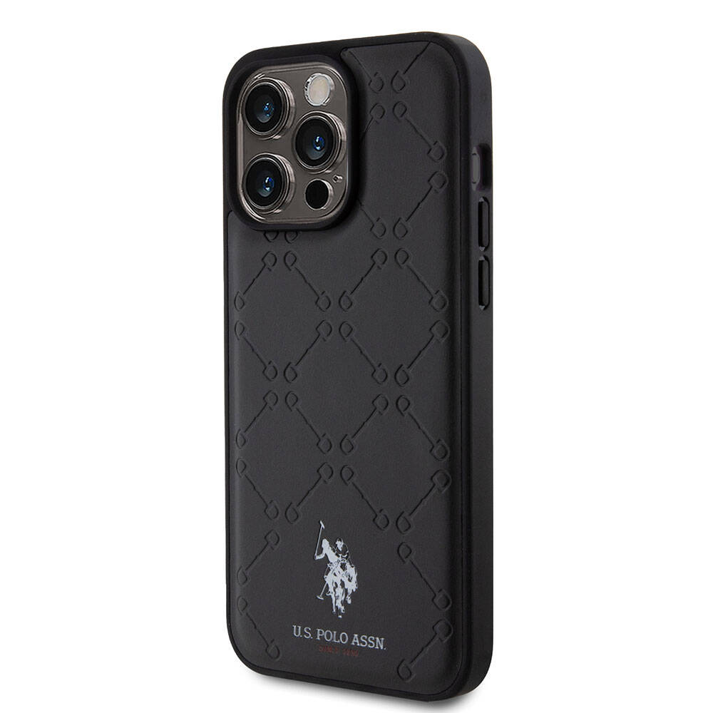 U.S. Polo Assn. iPhone 15 Pro Max Kılıf Orjinal Lisanslı HS Desenli Baskı Logolu Suni Deri Telefon Kılıfı - 2