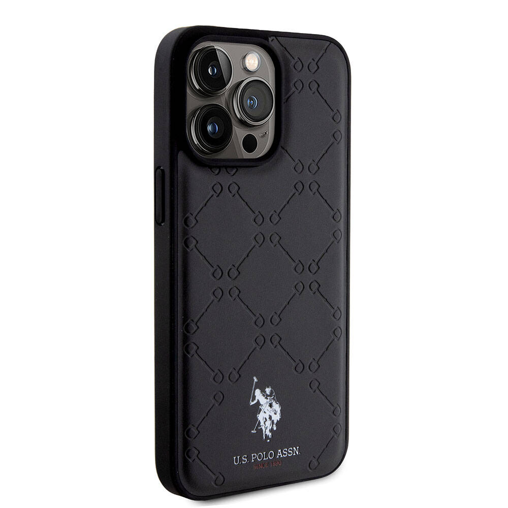 U.S. Polo Assn. iPhone 15 Pro Max Kılıf Orjinal Lisanslı HS Desenli Baskı Logolu Suni Deri Telefon Kılıfı - 4