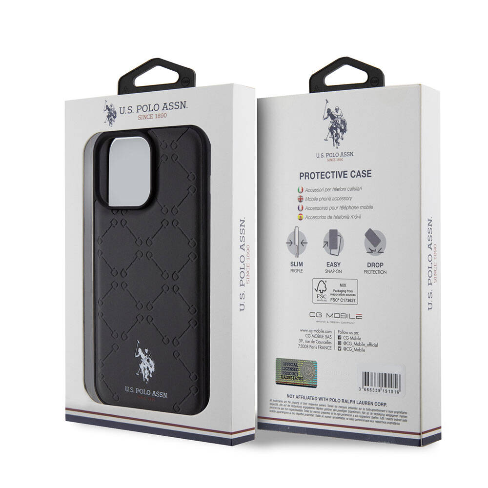 U.S. Polo Assn. iPhone 15 Pro Max Kılıf Orjinal Lisanslı HS Desenli Baskı Logolu Suni Deri Telefon Kılıfı - 8