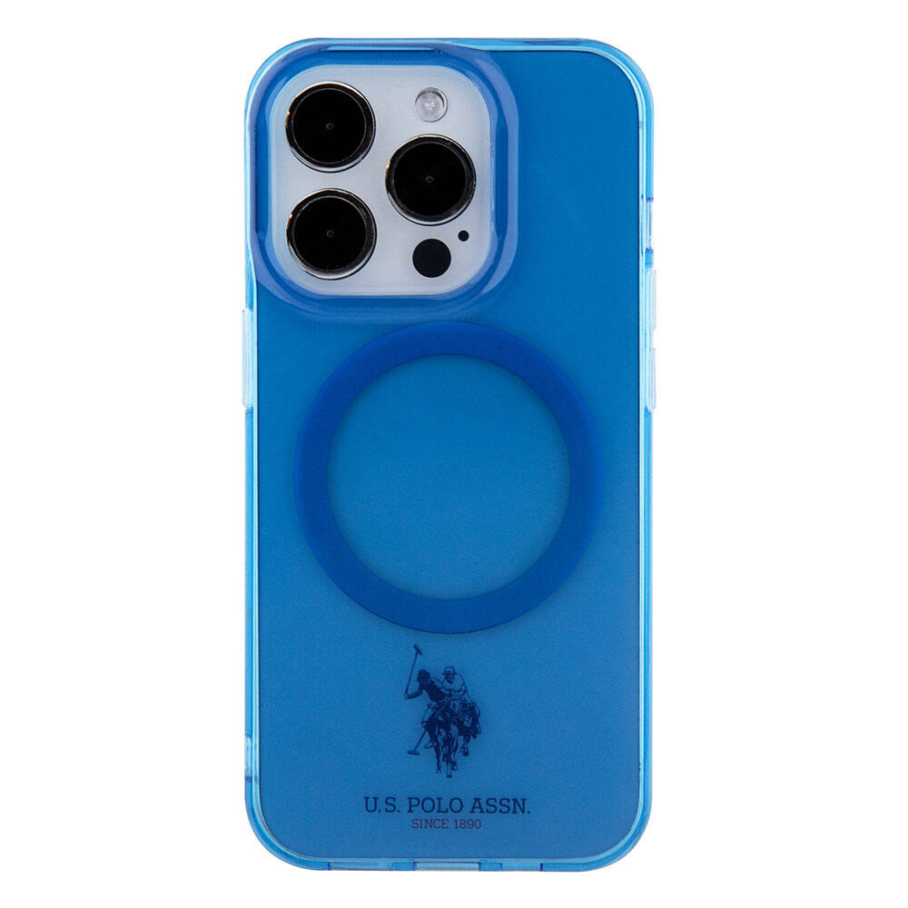 U.S. Polo Assn. iPhone 15 Pro Max Orjinal Lisanslı Magsafe Şarj Özellikli Transparan Tasarım Telefon Kılıfı - 10