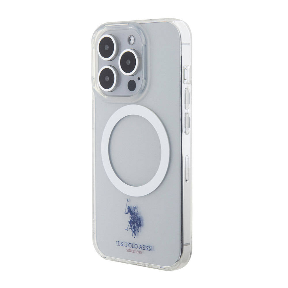 U.S. Polo Assn. iPhone 15 Pro Max Orjinal Lisanslı Magsafe Şarj Özellikli Transparan Tasarım Telefon Kılıfı - 23