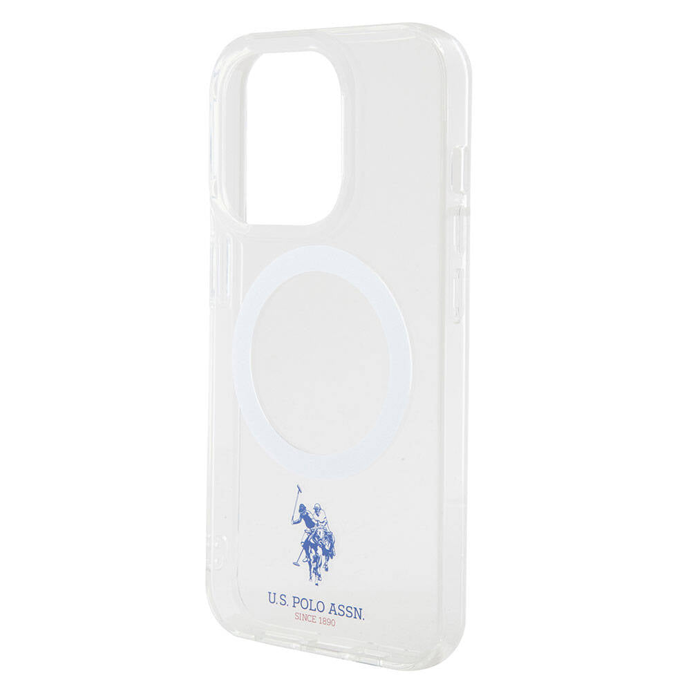 U.S. Polo Assn. iPhone 15 Pro Max Orjinal Lisanslı Magsafe Şarj Özellikli Transparan Tasarım Telefon Kılıfı - 26