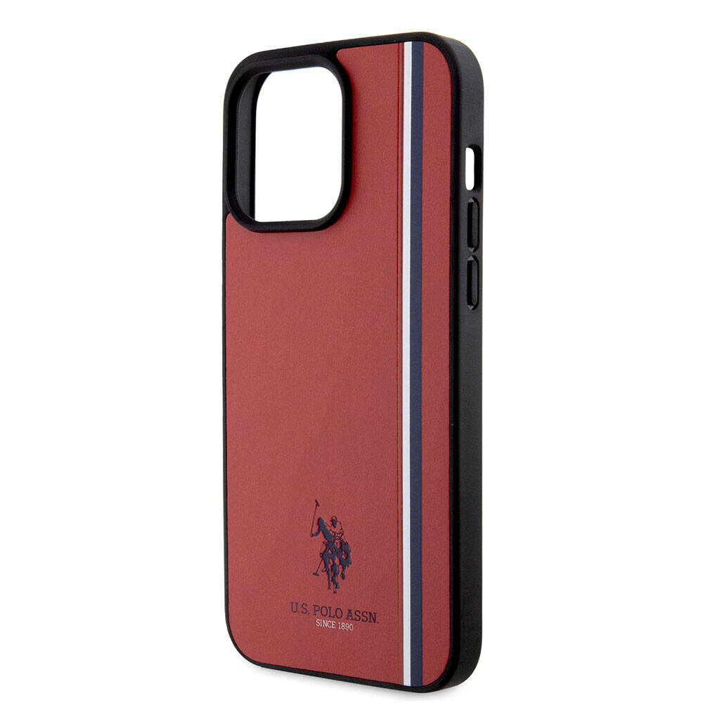 U.S. Polo Assn. iPhone 15 Pro Max Orjinal Lisanslı Üç Renk Şerit Tasarımlı Baskı Logolu Telefon Kılıfı - 14
