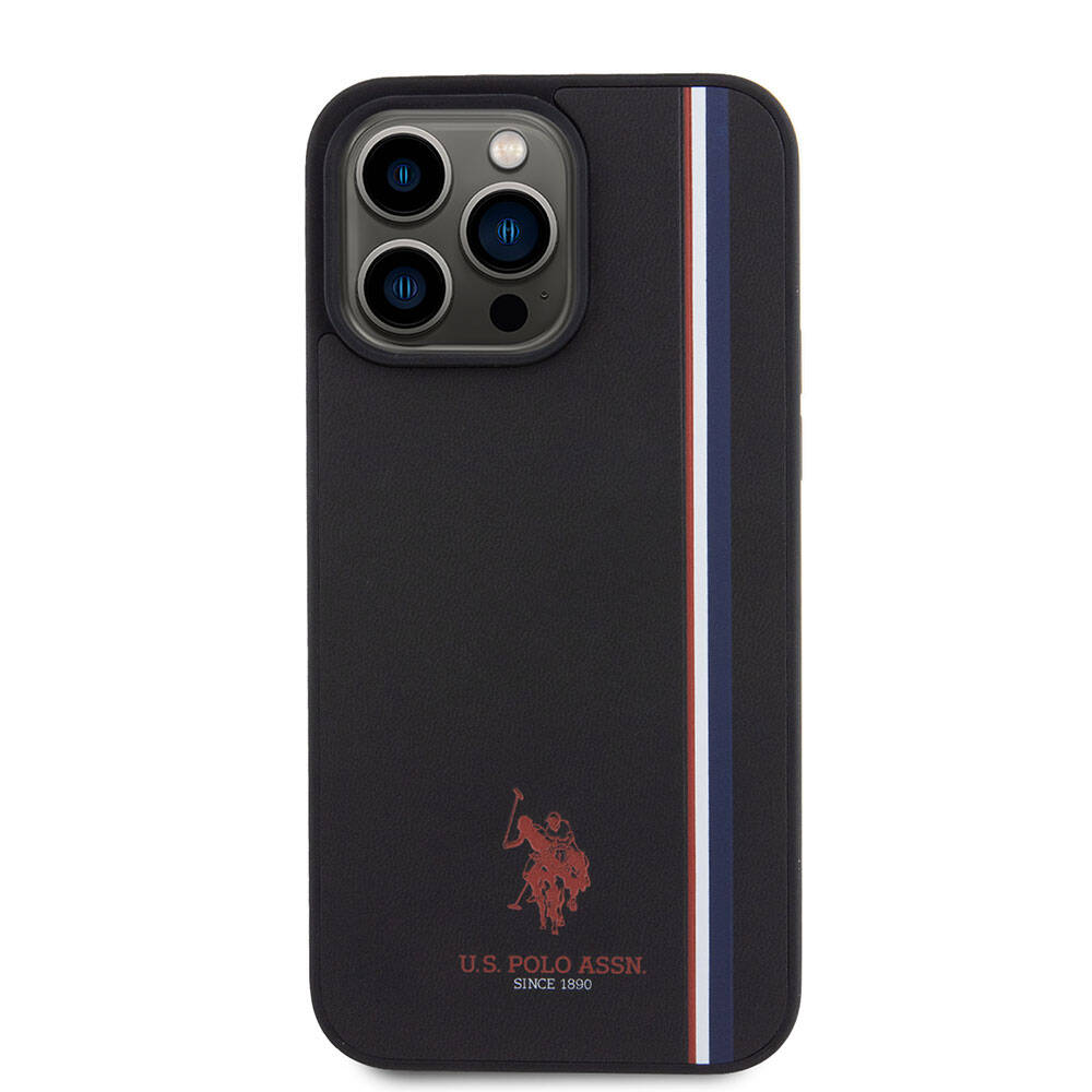 U.S. Polo Assn. iPhone 15 Pro Max Orjinal Lisanslı Üç Renk Şerit Tasarımlı Baskı Logolu Telefon Kılıfı - 18