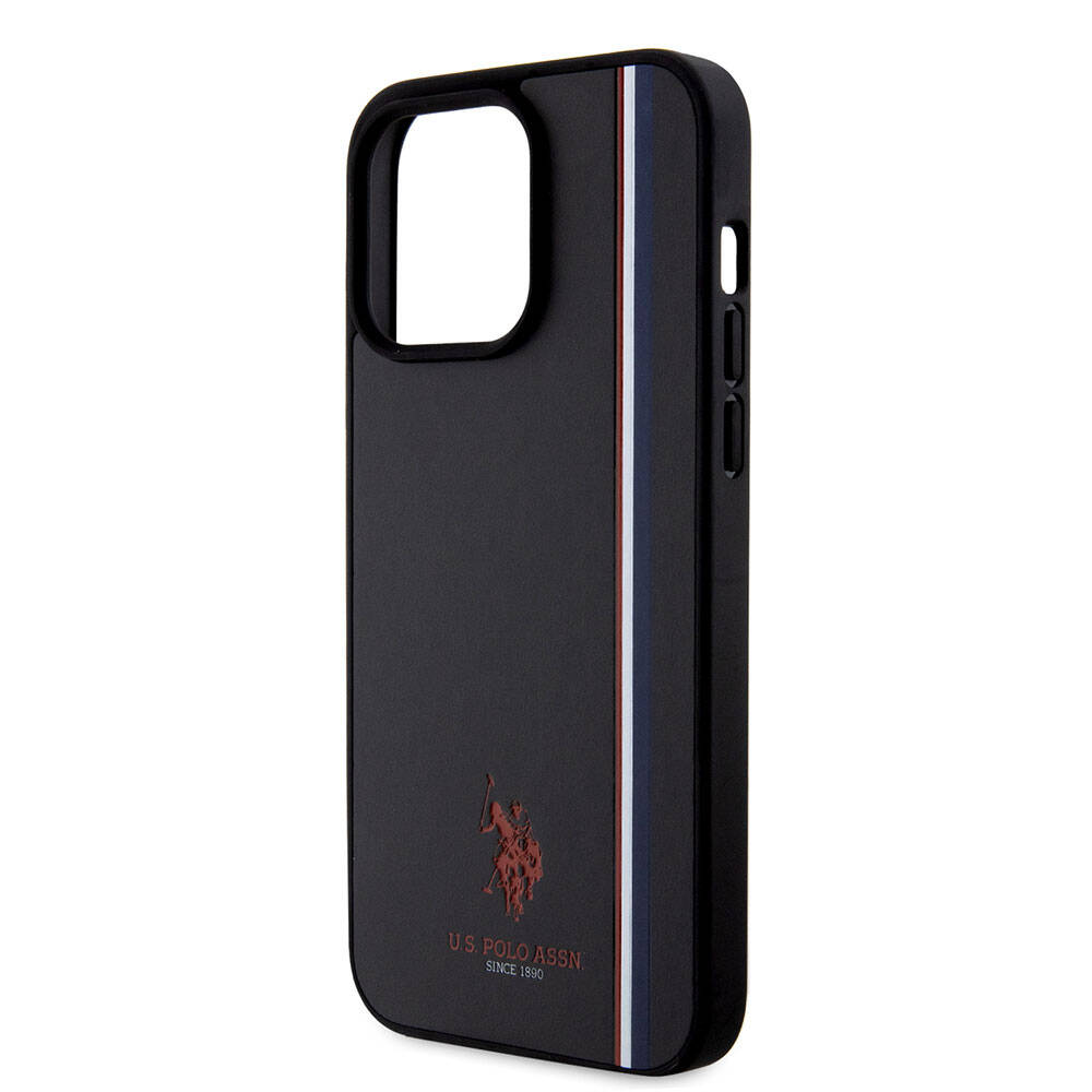 U.S. Polo Assn. iPhone 15 Pro Max Orjinal Lisanslı Üç Renk Şerit Tasarımlı Baskı Logolu Telefon Kılıfı - 21