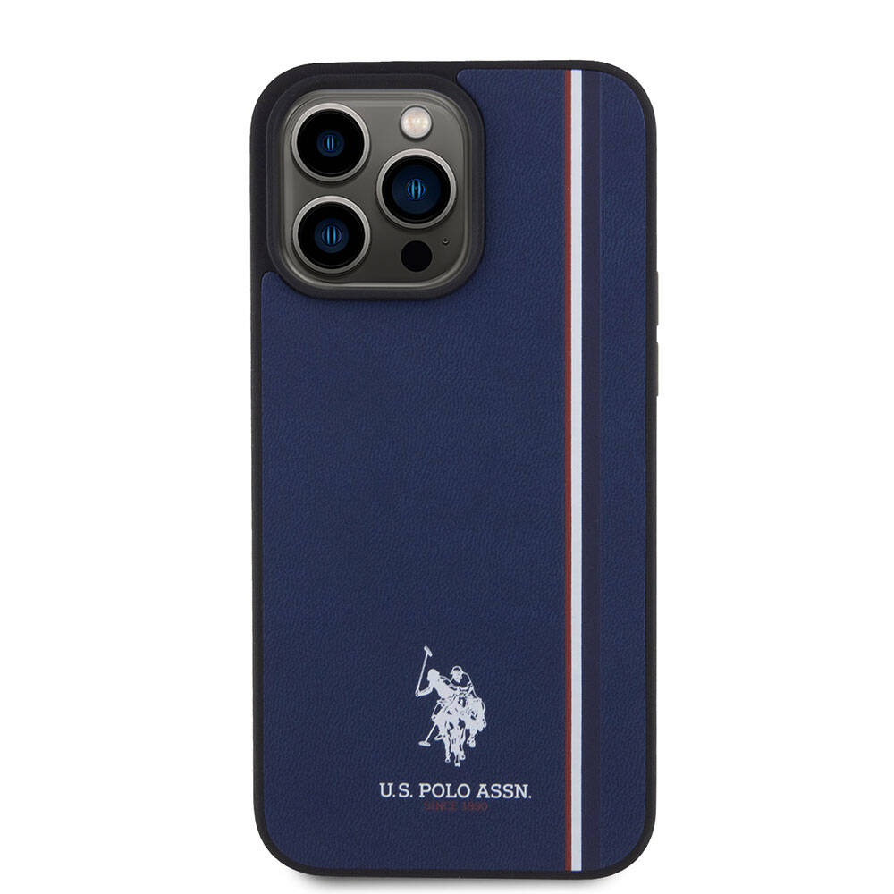U.S. Polo Assn. iPhone 15 Pro Max Orjinal Lisanslı Üç Renk Şerit Tasarımlı Baskı Logolu Telefon Kılıfı - 3