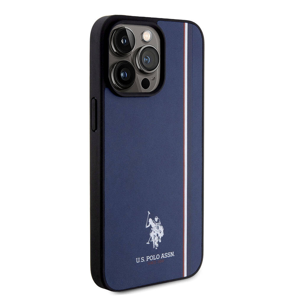 U.S. Polo Assn. iPhone 15 Pro Max Orjinal Lisanslı Üç Renk Şerit Tasarımlı Baskı Logolu Telefon Kılıfı - 4