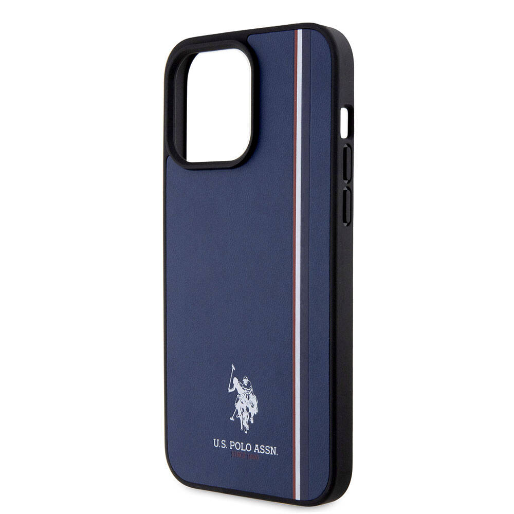 U.S. Polo Assn. iPhone 15 Pro Max Orjinal Lisanslı Üç Renk Şerit Tasarımlı Baskı Logolu Telefon Kılıfı - 6