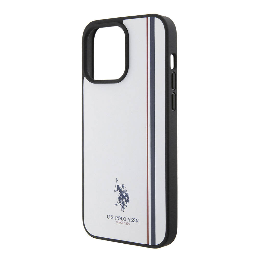 U.S. Polo Assn. iPhone 15 Pro Max Orjinal Lisanslı Üç Renk Şerit Tasarımlı Baskı Logolu Telefon Kılıfı - 28