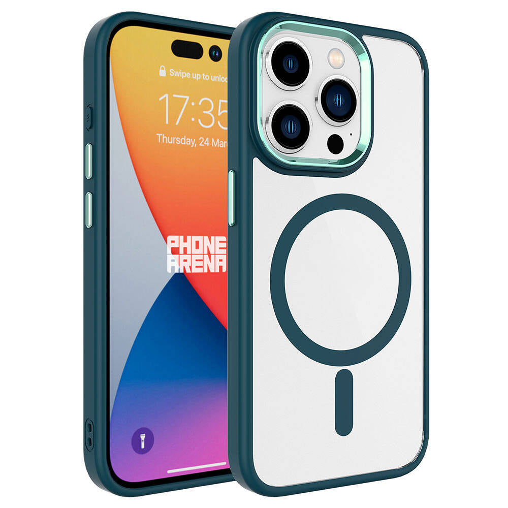 Cepax Chrome Magsafe iPhone 15 Pro Max Kablosuz Şarj Özellikli Silikon Telefon Kılıfı - 3