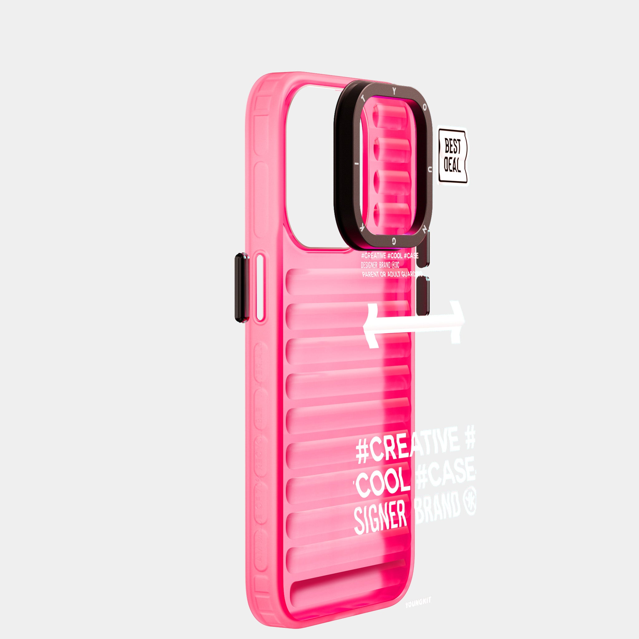 YoungKit Luggage FireFly Serisi iPhone 15 Pro Max Telefon Kılıfı - 4