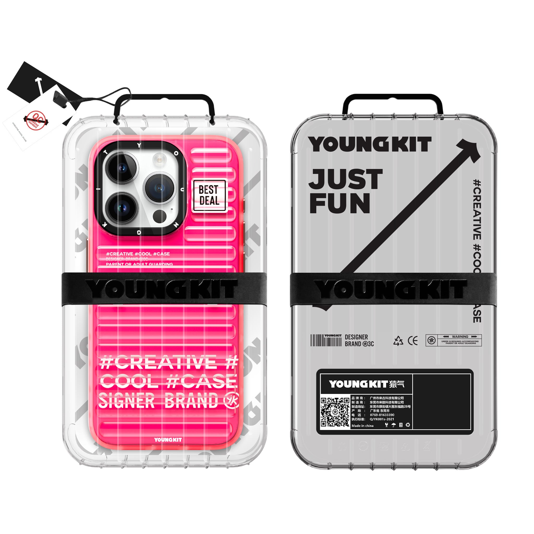 YoungKit Luggage FireFly Serisi iPhone 15 Pro Max Telefon Kılıfı - 5