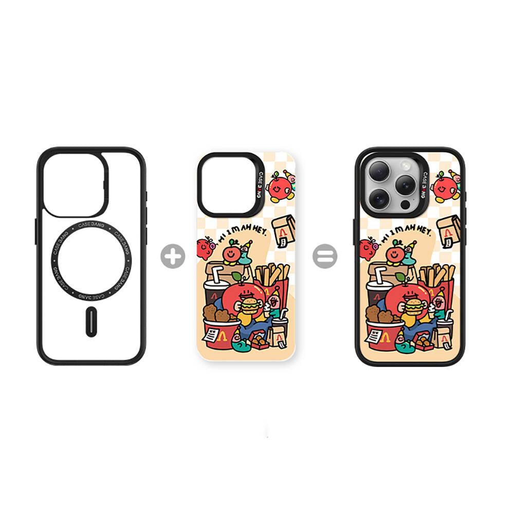 Casebang Ahhey Serisi iPhone 15 Pro Max M-safe Şarj Özellikli Arka Panel