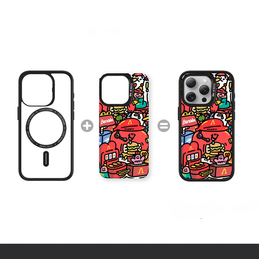 Casebang Ahhey Serisi iPhone 15 Pro Max M-safe Şarj Özellikli Arka Panel