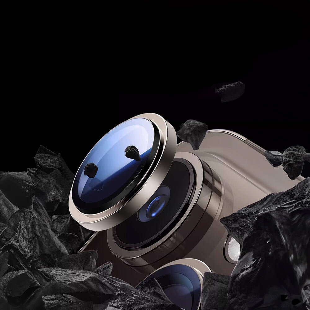 Wiwu LG-004 iPhone 15 Pro PVD Lens Guard Metal Kamera Lens Koruyucu