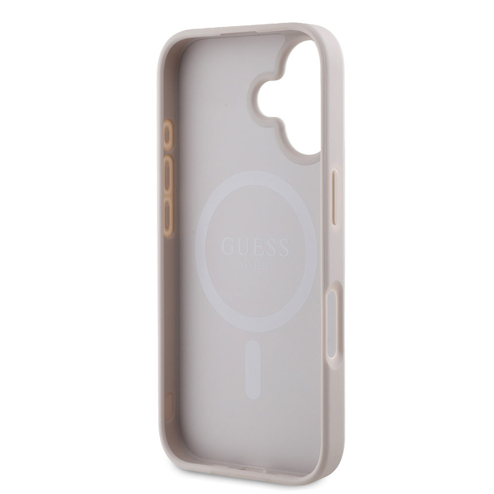 Guess iPhone 16 Orjinal Lisanslı Magsafe Şarj Özellikli 4G Şerit Tasarımlı Printed Telefon Kılıfı - 15