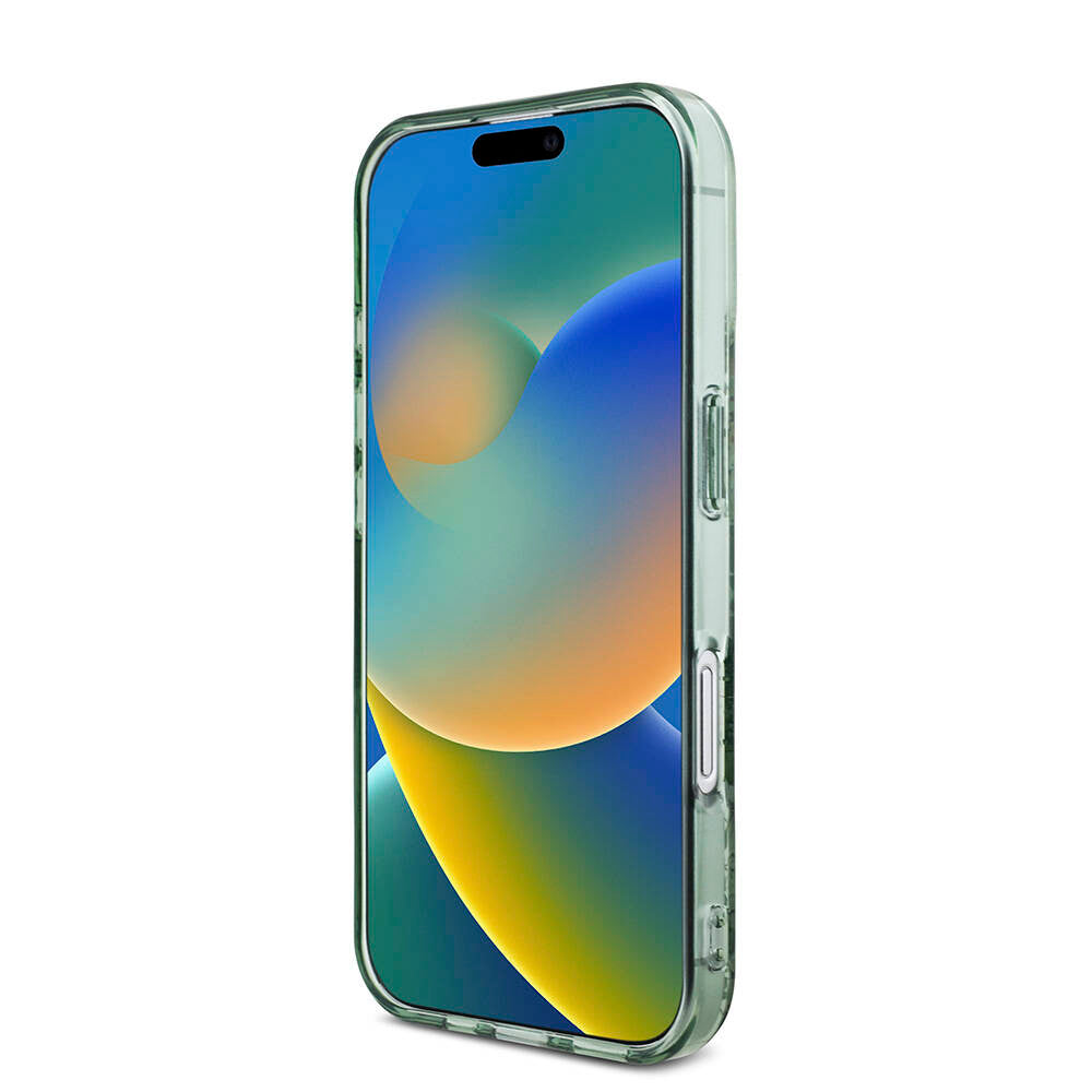 Guess iPhone 16 Orjinal Lisanslı Magsafe Şarj Özellikli IML Baskılı Çiçek İnci Bileklikli Telefon Kılıfı - 5