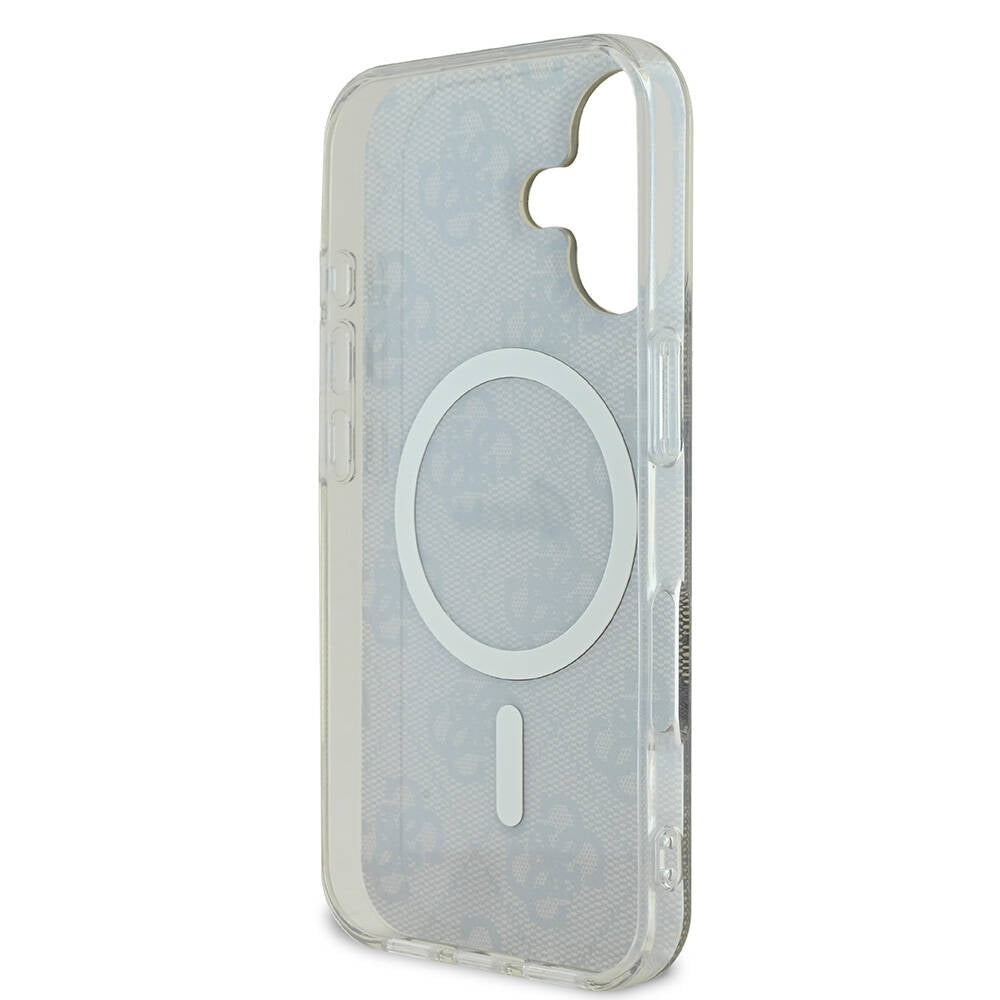Guess iPhone 16 Orjinal Lisanslı Magsafe Şarj Özellikli Yazı Logolu 4G Desenli Telefon Kılıfı - 15