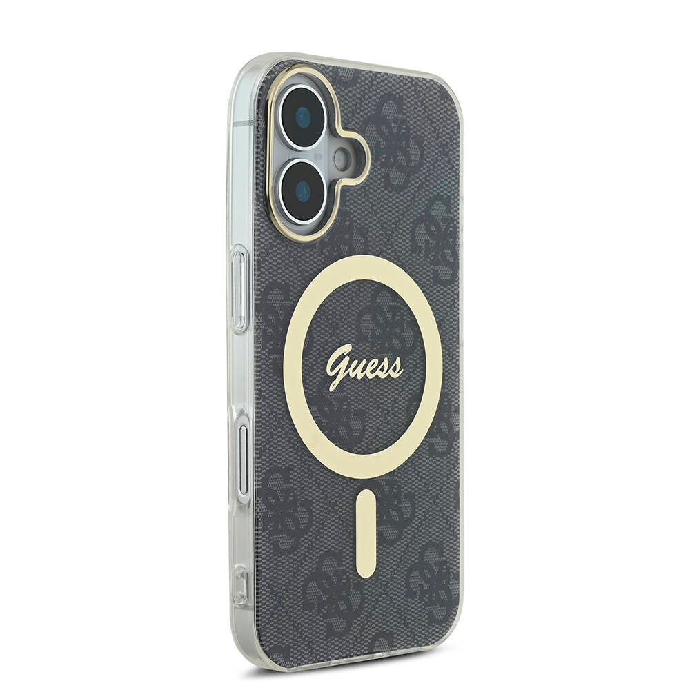 Guess iPhone 16 Orjinal Lisanslı Magsafe Şarj Özellikli Yazı Logolu 4G Desenli Telefon Kılıfı - 20