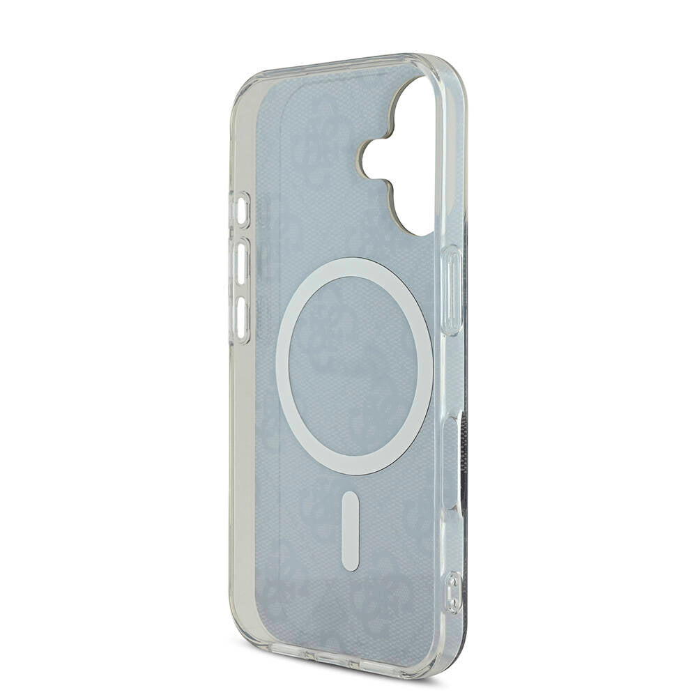 Guess iPhone 16 Orjinal Lisanslı Magsafe Şarj Özellikli Yazı Logolu 4G Desenli Telefon Kılıfı - 23