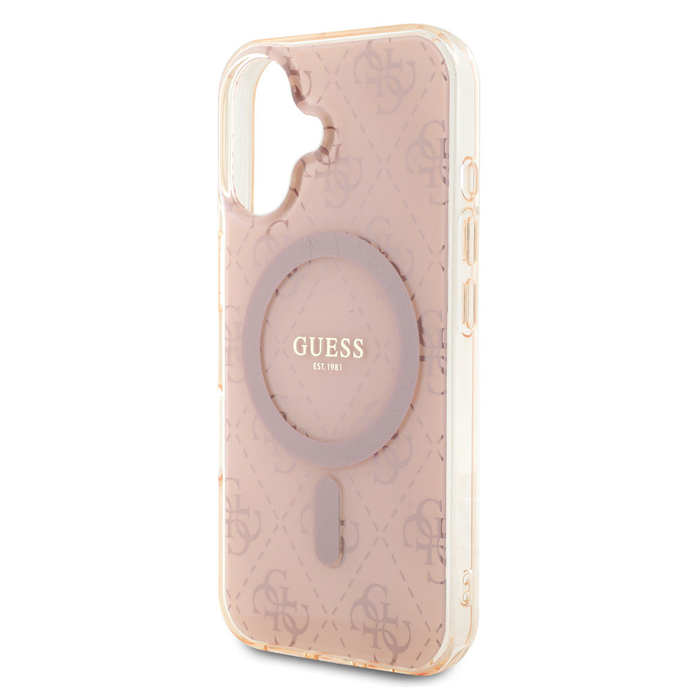 Guess iPhone 16 Orjinal Lisanslı Magsafe Şarj Özellikli IML Baskılı Klasik Logolu 4G Desenli Telefon Kılıfı-13