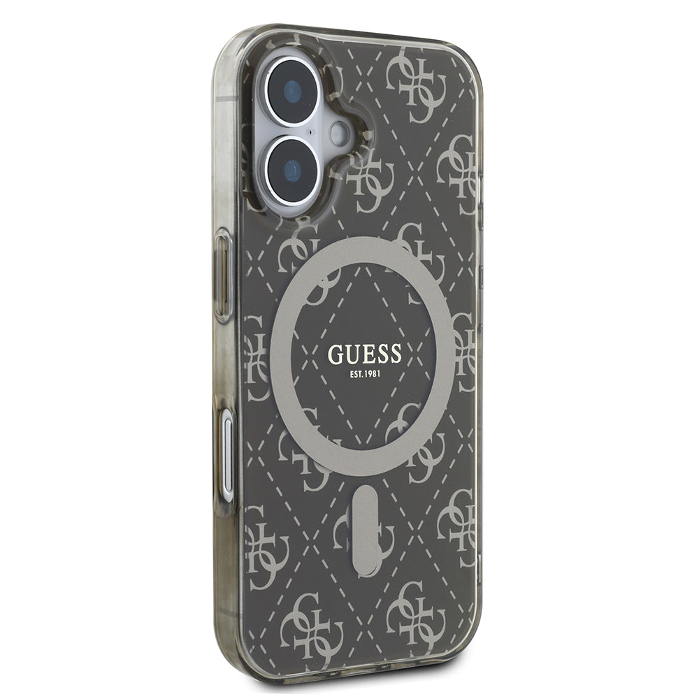 Guess iPhone 16 Orjinal Lisanslı Magsafe Şarj Özellikli IML Baskılı Klasik Logolu 4G Desenli Telefon Kılıfı-3