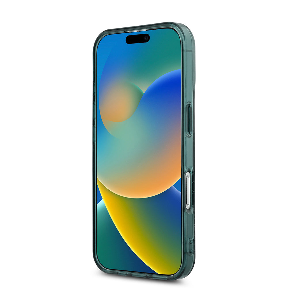 Lacoste iPhone 16 Orjinal Lisanslı M-safe Şarj Özellikli IML Baskılı Gümüş Timsah Logolu Monogram Kılıf