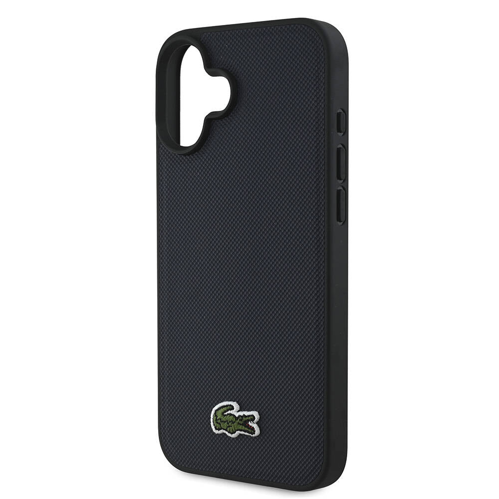 Lacoste iPhone 16 Orjinal Lisanslı PU Pike Desenli Arka Yüzey İkonik Timsah Dokuma Logolu Telefon Kılıfı - 10