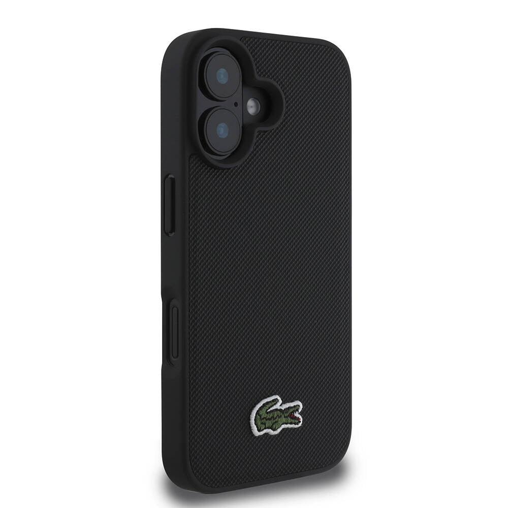 Lacoste iPhone 16 Orjinal Lisanslı PU Pike Desenli Arka Yüzey İkonik Timsah Dokuma Logolu Telefon Kılıfı - 14