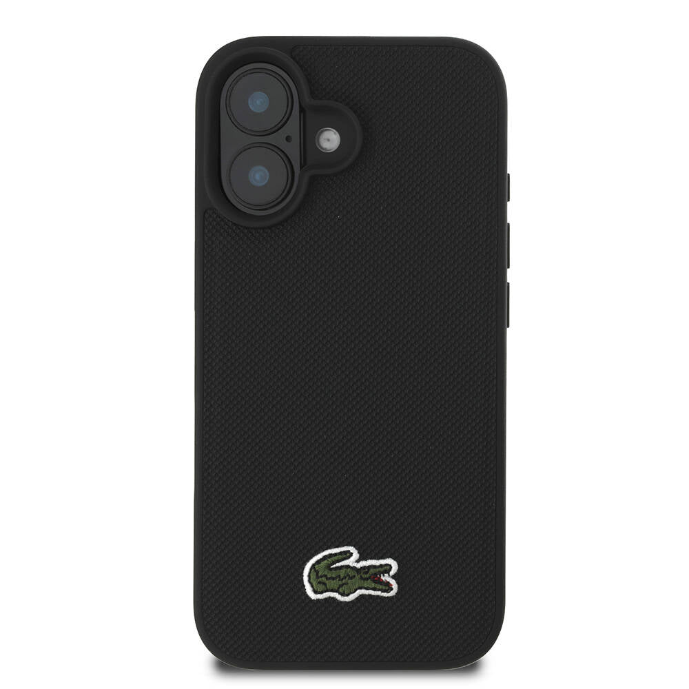 Lacoste iPhone 16 Orjinal Lisanslı PU Pike Desenli Arka Yüzey İkonik Timsah Dokuma Logolu Telefon Kılıfı - 15
