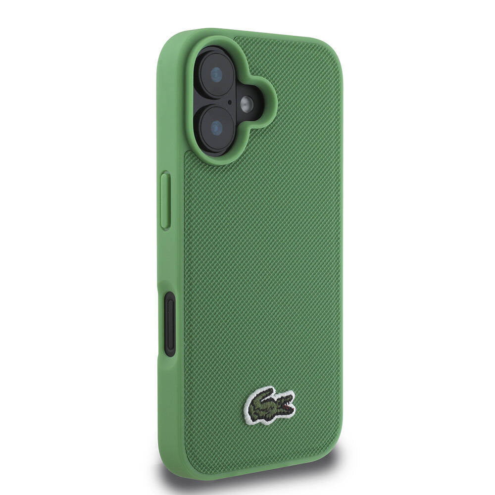 Lacoste iPhone 16 Orjinal Lisanslı PU Pike Desenli Arka Yüzey İkonik Timsah Dokuma Logolu Telefon Kılıfı - 4