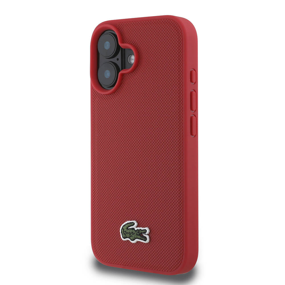 Lacoste iPhone 16 Orjinal Lisanslı PU Pike Desenli Arka Yüzey İkonik Timsah Dokuma Logolu Telefon Kılıfı - 17