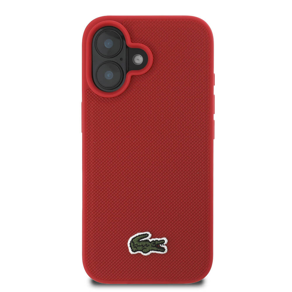 Lacoste iPhone 16 Orjinal Lisanslı PU Pike Desenli Arka Yüzey İkonik Timsah Dokuma Logolu Telefon Kılıfı - 18