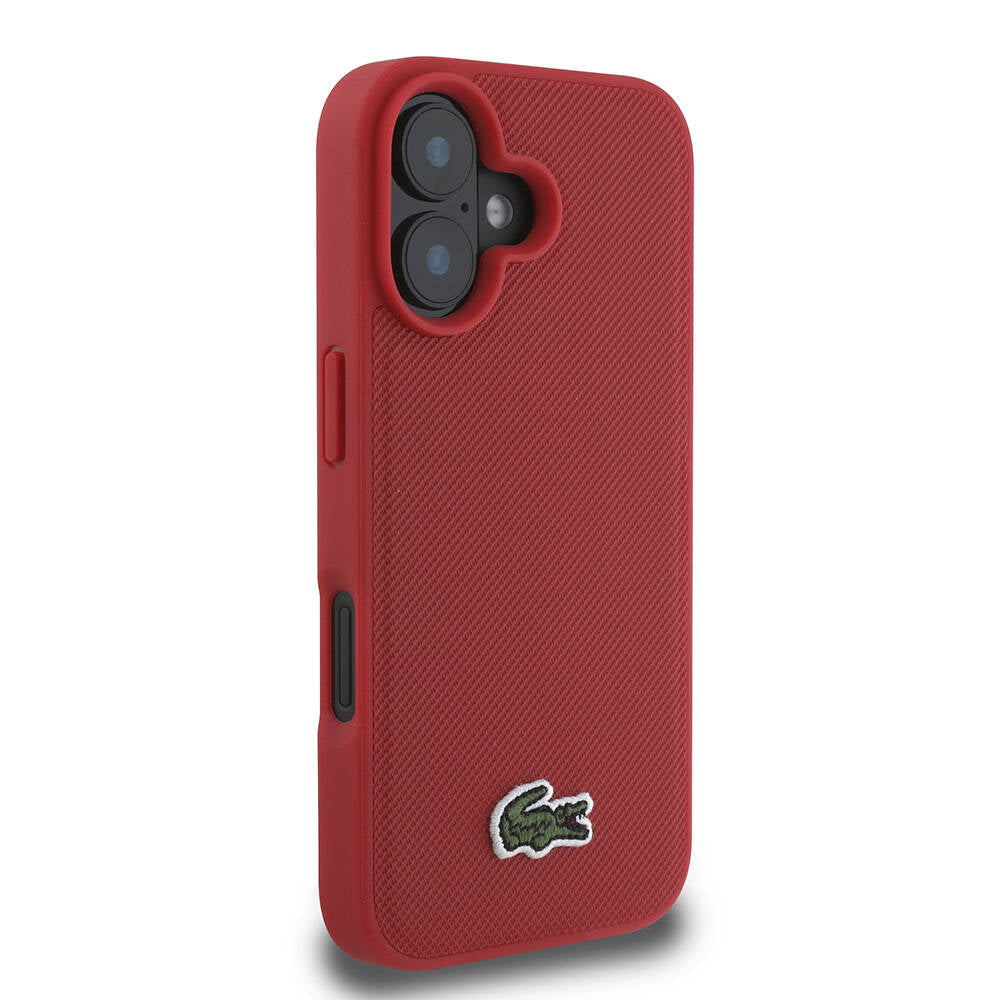 Lacoste iPhone 16 Orjinal Lisanslı PU Pike Desenli Arka Yüzey İkonik Timsah Dokuma Logolu Telefon Kılıfı - 19
