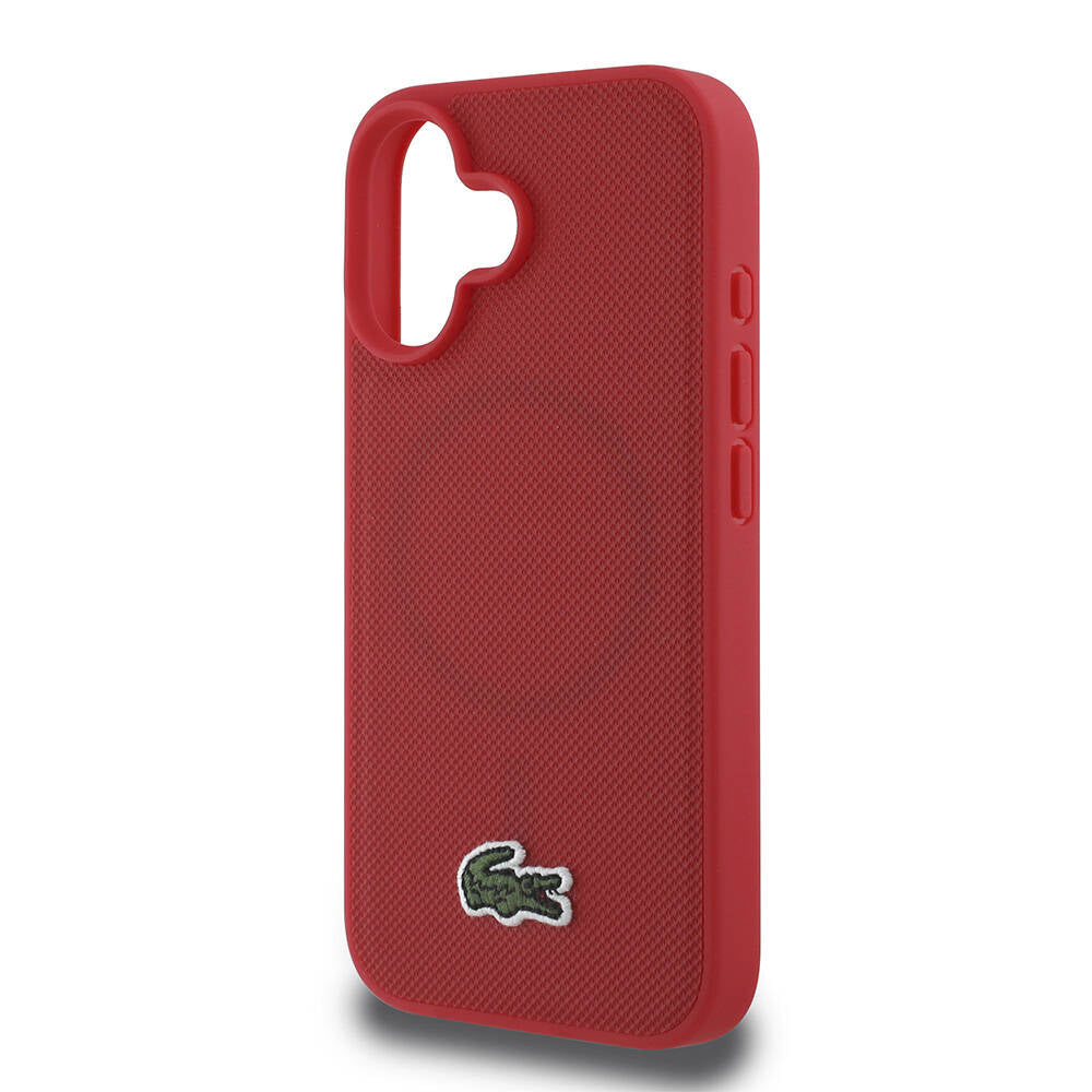 Lacoste iPhone 16 Orjinal Lisanslı PU Pike Desenli Arka Yüzey İkonik Timsah Dokuma Logolu Telefon Kılıfı - 21