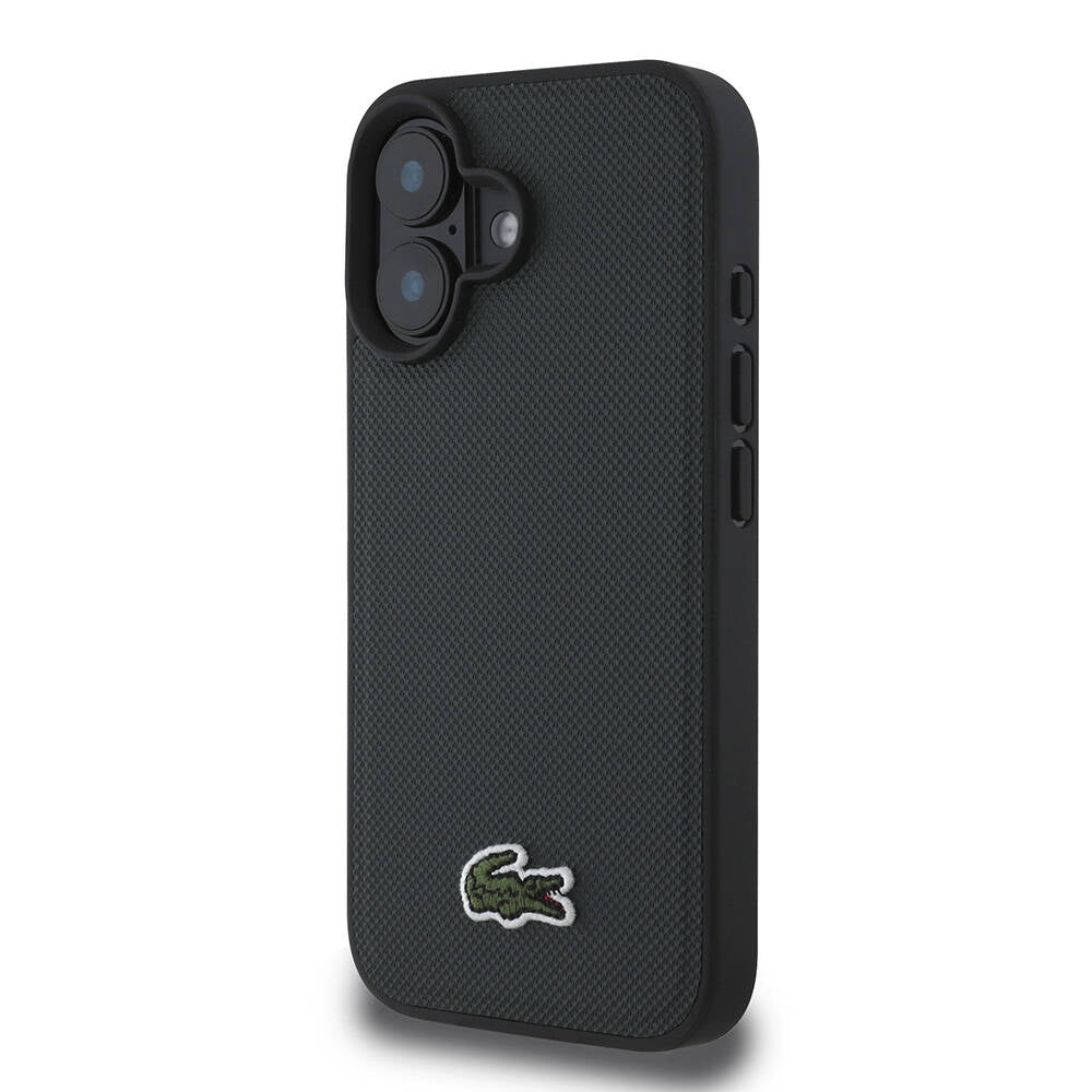 Lacoste iPhone 16 Orjinal Lisanslı PU Pike Desenli Arka Yüzey İkonik Timsah Dokuma Logolu Telefon Kılıfı - 25