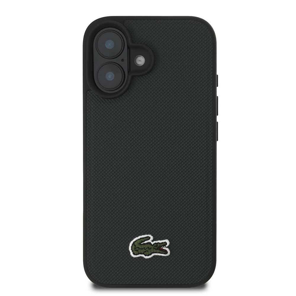 Lacoste iPhone 16 Orjinal Lisanslı PU Pike Desenli Arka Yüzey İkonik Timsah Dokuma Logolu Telefon Kılıfı - 26