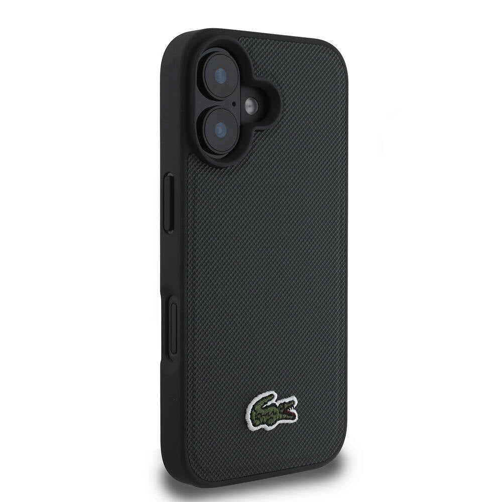 Lacoste iPhone 16 Orjinal Lisanslı PU Pike Desenli Arka Yüzey İkonik Timsah Dokuma Logolu Telefon Kılıfı - 27