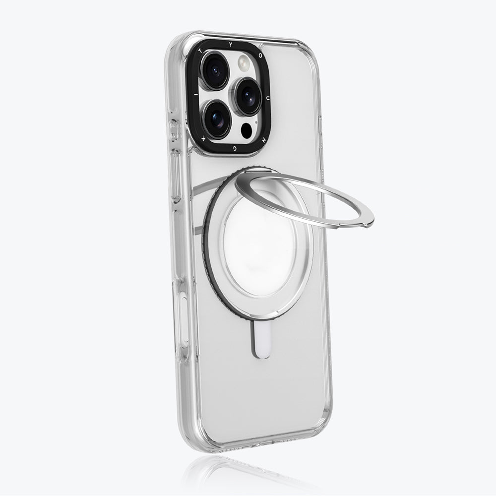 Youngkit Pivot Serisi iPhone 16 Magsafe Şarj Özellikli Parmak Ring Standlı Telefon Kılıfı-4