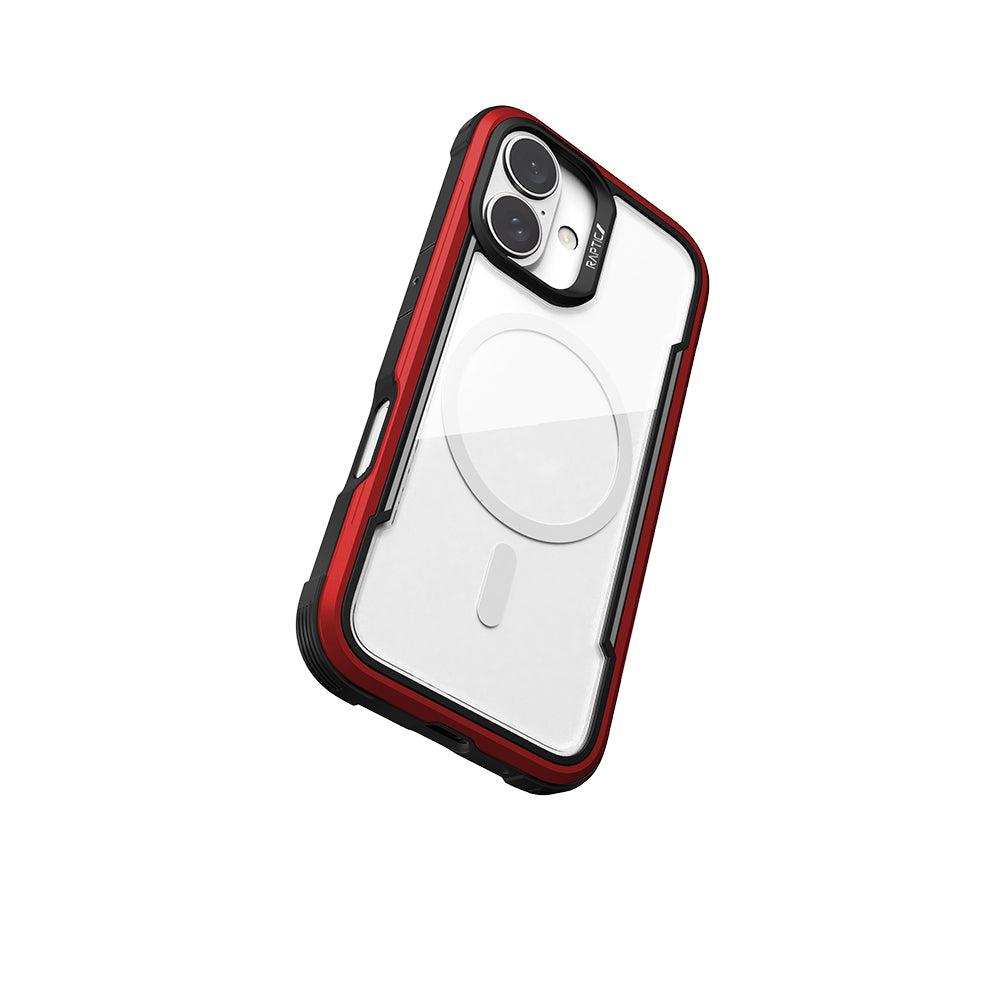 Raptic Shield Serisi iPhone 16 M-safe Şarj Özellikli Airbagli Şeffaf Arka Yüzey Kılıf