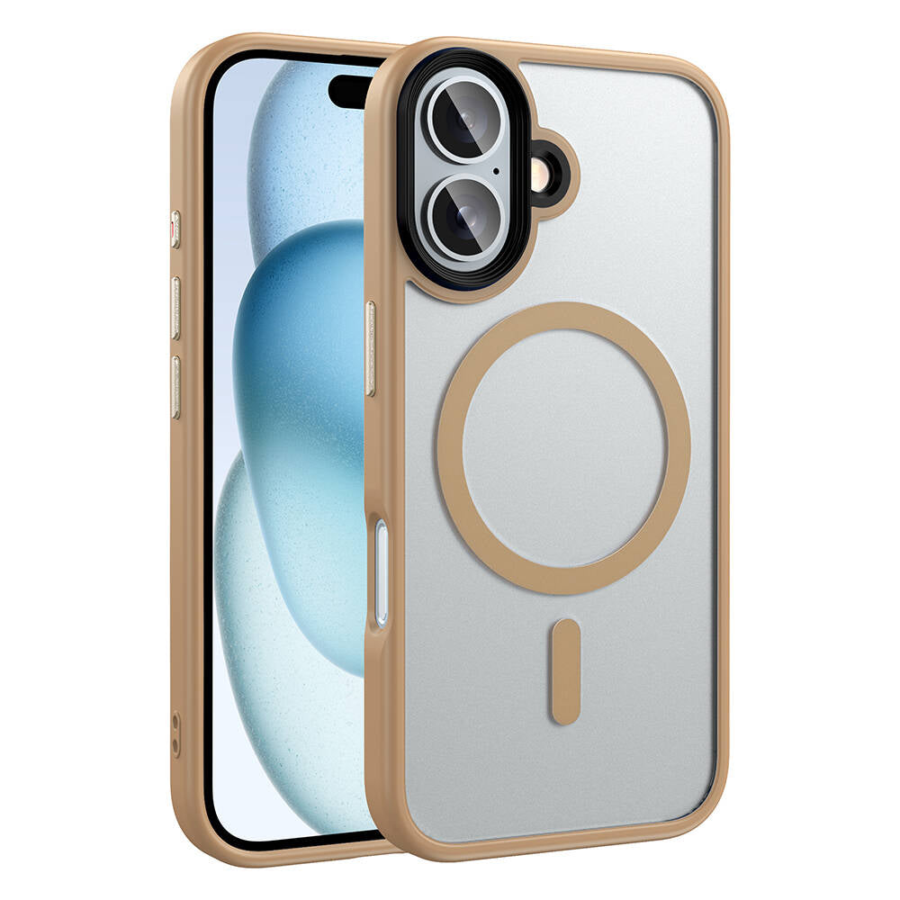 Cepax Matte Magsafe iPhone 16 Mat Arka Yüzey Kablosuz Şarj Özellikli Telefon Kılıfı - 19