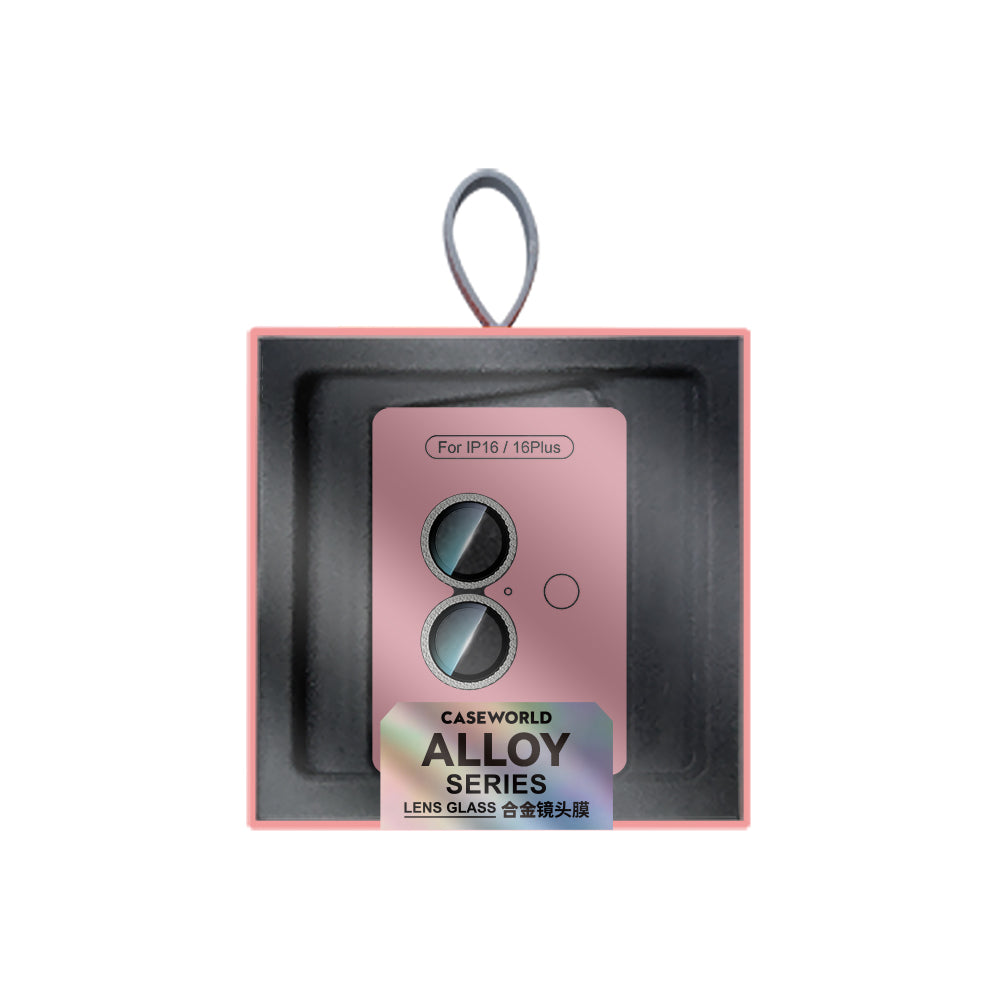 CaseWorld Alloy Sparkling Diamond Serisi iPhone 16 Plus Taşlı Lens Koruyucu