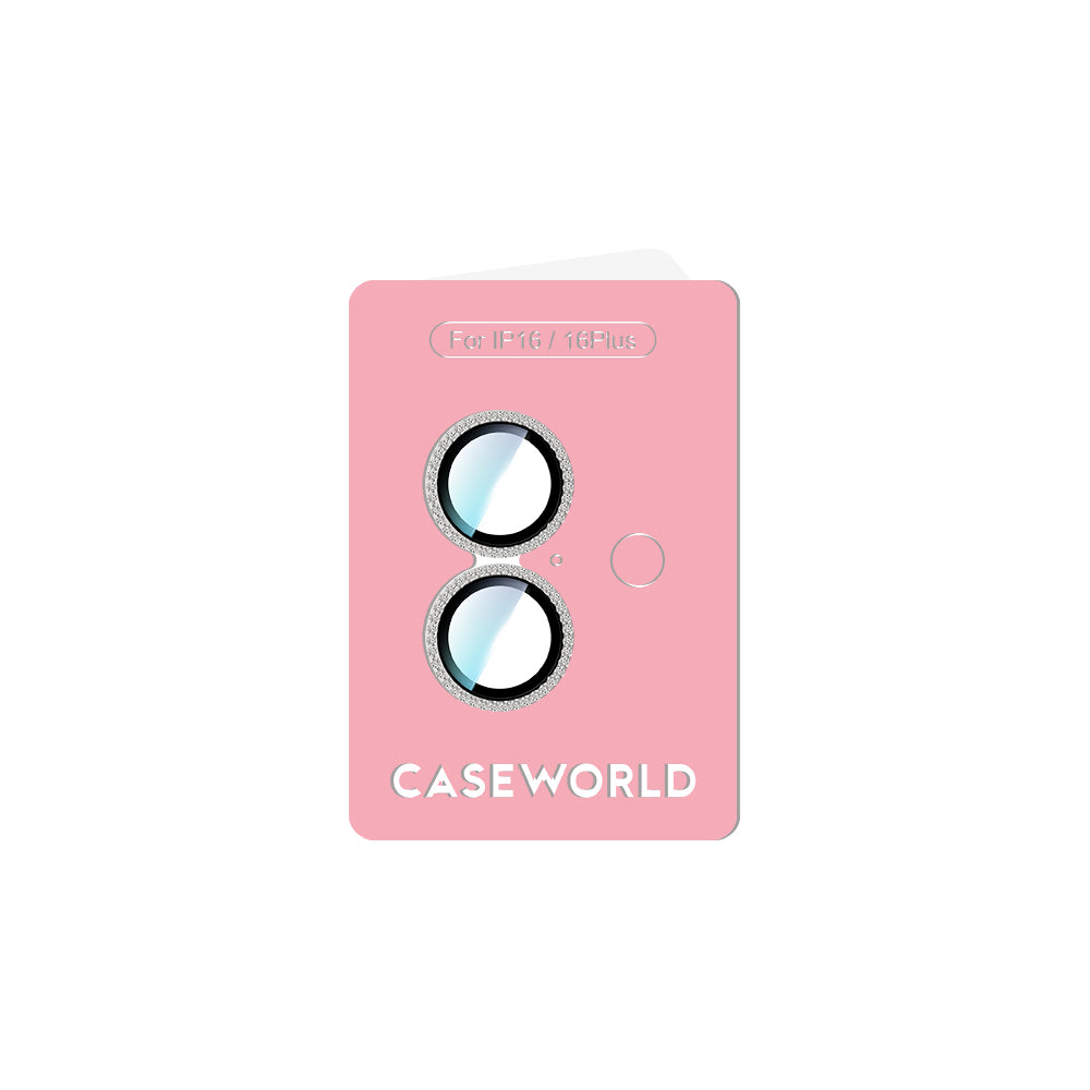 CaseWorld Alloy Sparkling Diamond Serisi iPhone 16 Plus Taşlı Lens Koruyucu